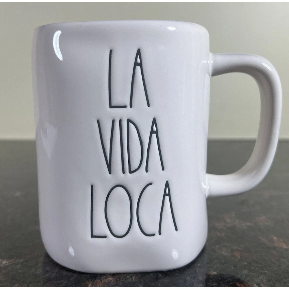 NEW Rae Dunn LA VIDA LOCA Coffee Mug Ceramic 16 oz Heavy Duty